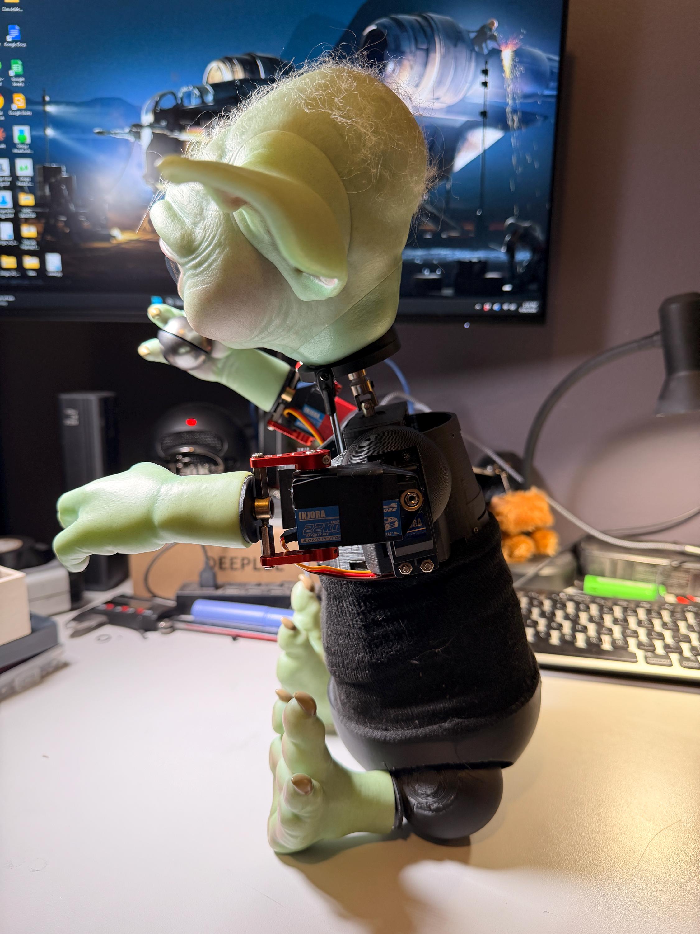Animatronic life-size Grogu, 7-Axis animation, "Troop-Ready" Companion with Integrated Sound